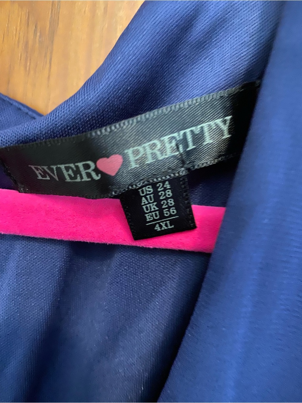 Ever Pretty Navy Layered V-Neck Midi Dress - Semi Formal Wedding Guest Dress - Picture 4 of 8